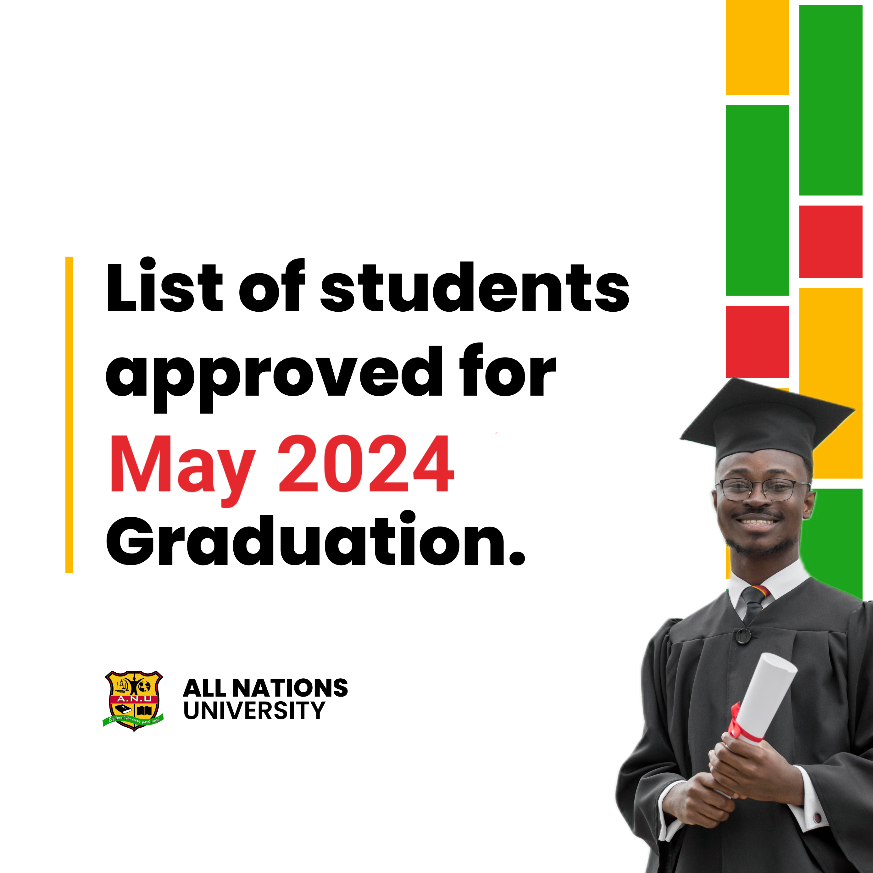 May 2024 Final Graduation List – All Nations University
